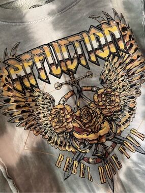 Affliction Rebel Rose Tour Pullover.    100% cotton
